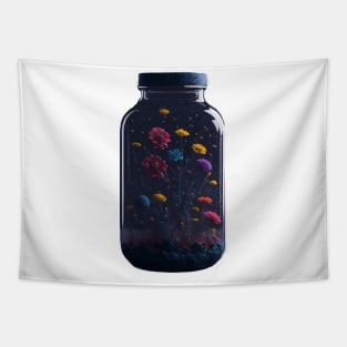 Cosmic ecosystem in a Mason Jar Tapestry