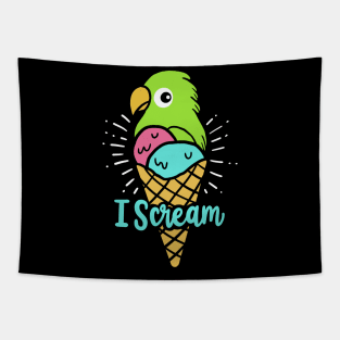 I Scream - Funny Cockatiel Bird Tapestry