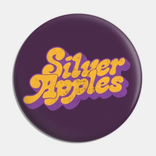 Silver Apples / Vintage Style Fan Artwork Pin
