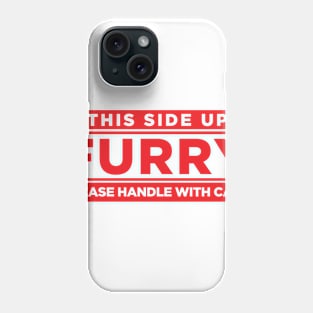 Red - Furry, Please Handle with Care Phone Case