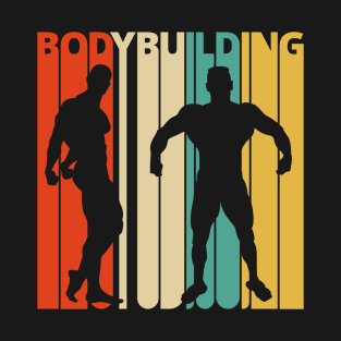 Bodybuilding Silhouette, retro design. T-Shirt