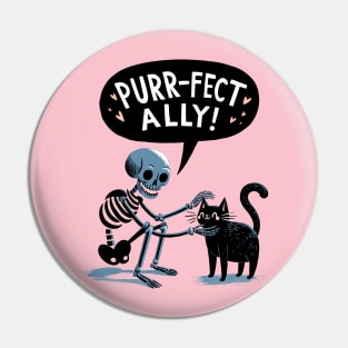 Purr-fect Ally - Death and cat Pin