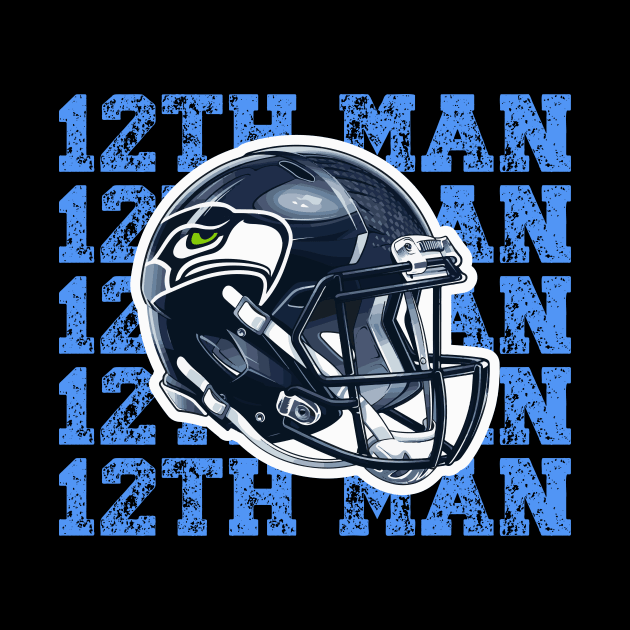 Seattle Seahawks Helmet 12th Man by vectrus