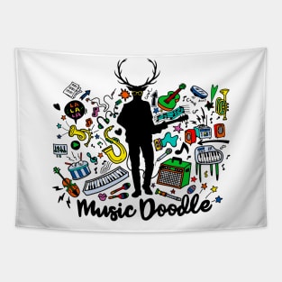 doodle music Tapestry