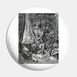 Cervantes's Don Quixote in his library (C017/7999) Pin