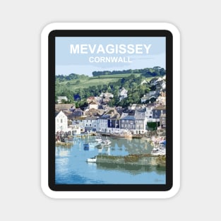 Mevagissey, Cornwall. Cornish gift. Kernow fishing harbour Magnet