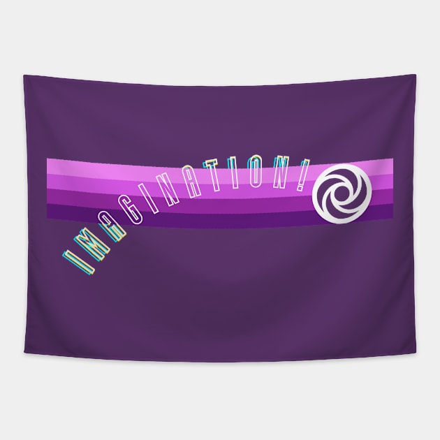 Journey Into Imagination Neon Stripe Logo Tapestry by FuturePort2032