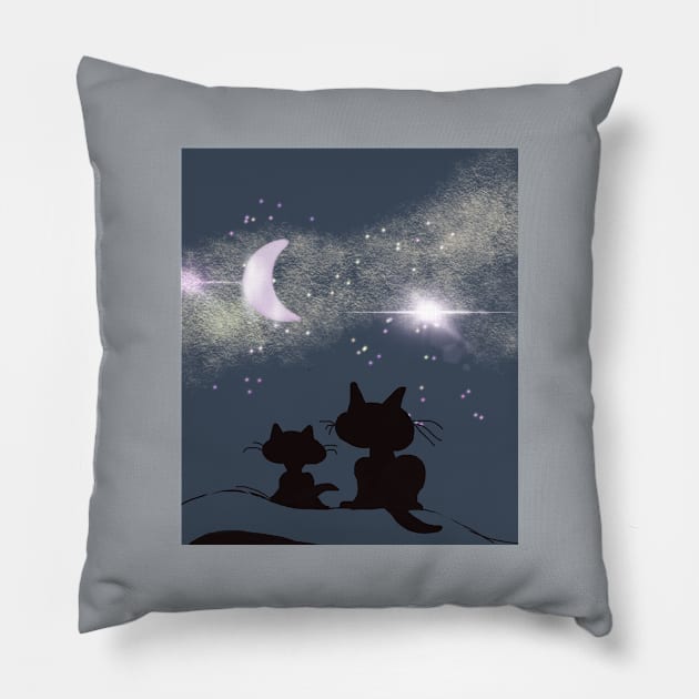 Beautiful time in the moonshine Pillow by LovelyArt