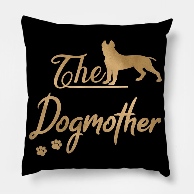 The Pit Bull Terrier Dogmother Pillow by JollyMarten