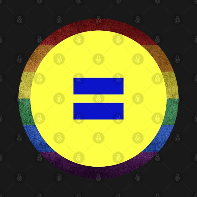 Fun & Unique LGBTQ Equal Gay Pride Equality Colors Circle by egcreations