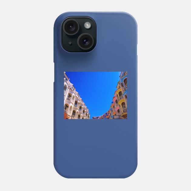 Low angle view of ancient two row of upper floors Phone Case by kall3bu