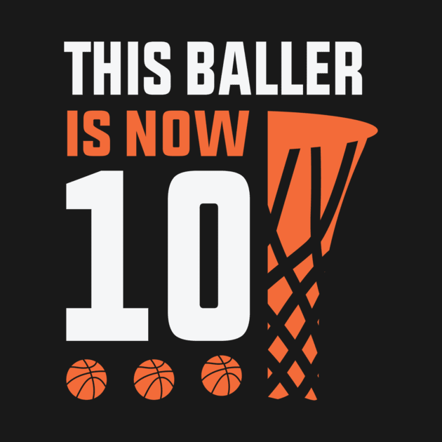 I'm 10 Basketball Theme Birthday Party Celebration 10th by OHC t-shirt