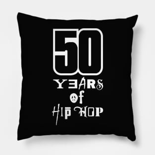 CELEBRATING 50 YEARS OF HIP HOP BAND LOGOS Pillow