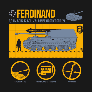 Infographic German tank destroyer Ferdinand T-Shirt