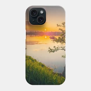 Sundown scene at the lake Phone Case