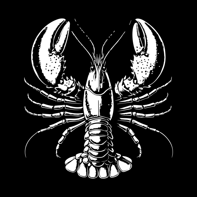 Lobster b&w graphics by lkn