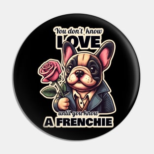 French Bulldog Valentine's day Pin