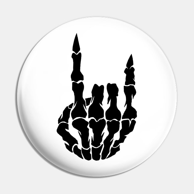 Heavy Metal, Horns Up Pin by wildsidecomix