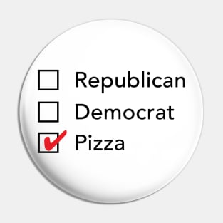 Republican Democrat Pizza Pin