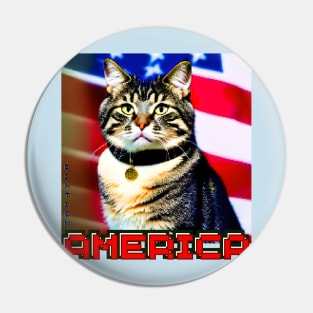 Cat America Pin