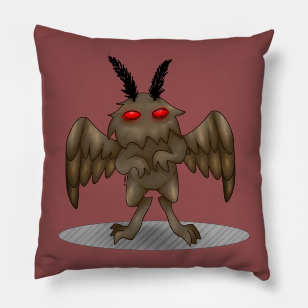 Mothman Pillow by timeblitz