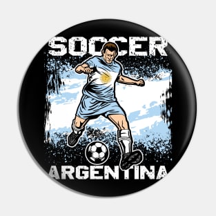 Argentina Futol Soccer Player Pin