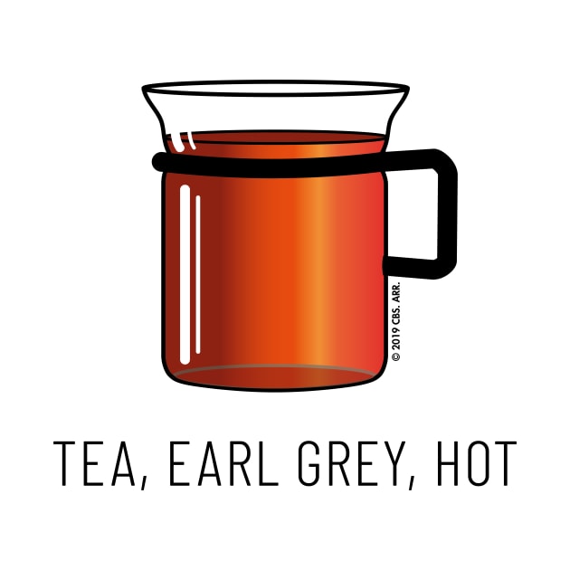 Tea, Earl Grey, Hot - Captain Picard, Star Trek TNG, (light backgrounds) by Markadesign