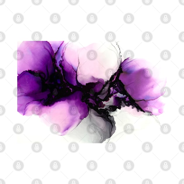 Purple Floral Design by Inkartic