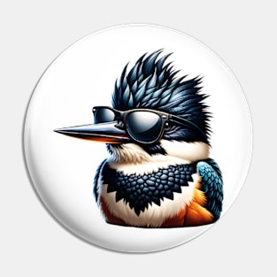 Belted Kingfisher Pin