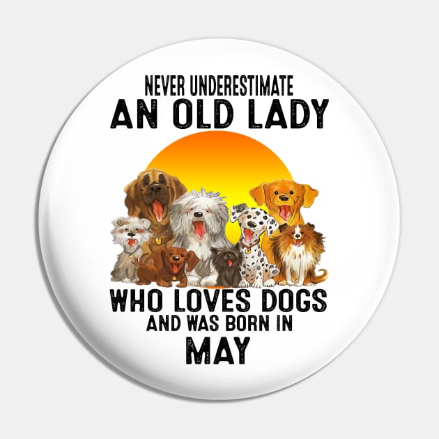 Never Underestimate An Old May Lady Who Loves Dogs Pin by trainerunderline