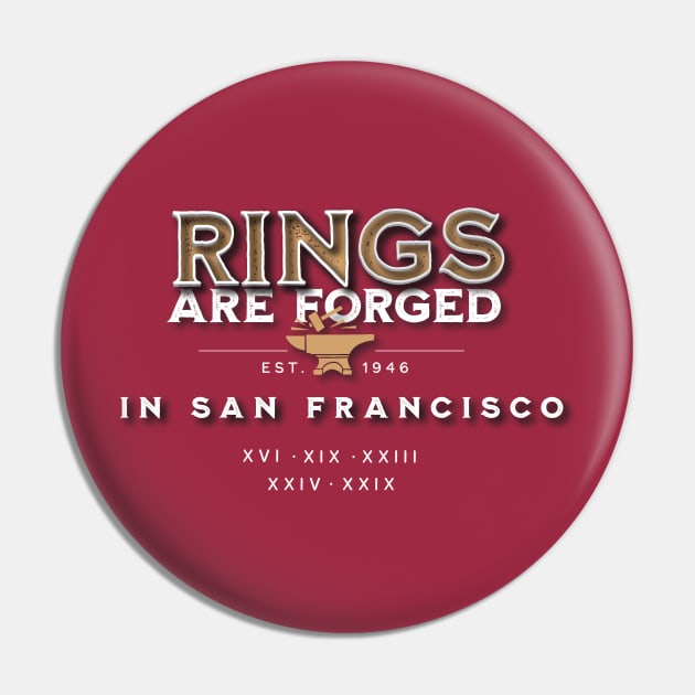 Rings are Forged in San Francisco Pin by Brainstorm