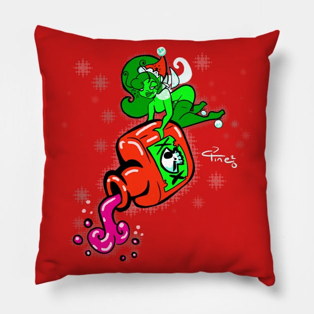 Jingle's The Holiday Poison Pixie Pillow by SewGeekGirl