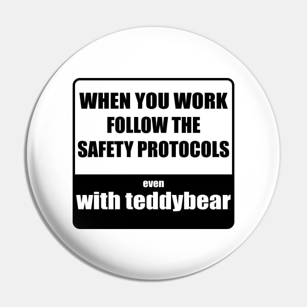 Dangerous teddybear Pin by Johka