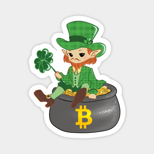 Bitcoins Patrick Days Magnet by CryptoHunter