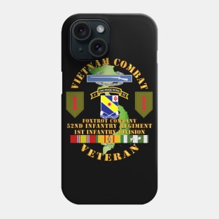 Vietnam Combat Infantry Vet - F Co 52nd  LRRP - Inf 1st Inf Div SSI Phone Case