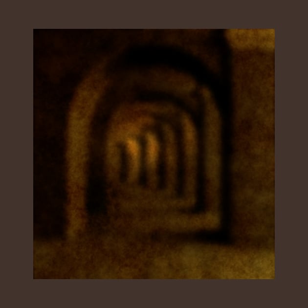 Digital collage, special processing. Path in some castle tunnel. Beautiful. Blur and noise. by 234TeeUser234