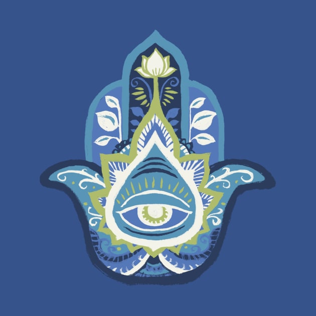 Hamsa Hand - Sapphire(September) by akaneyabushita