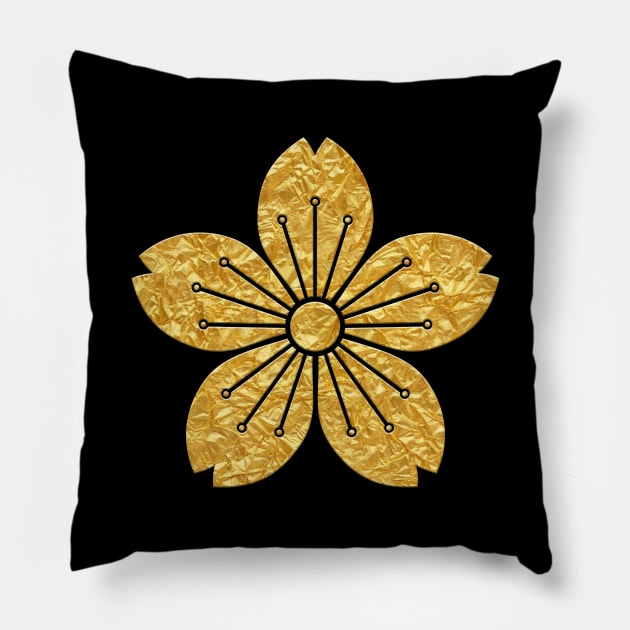 Japanese Mon Yamato Sakura Pillow by Takeda_Art