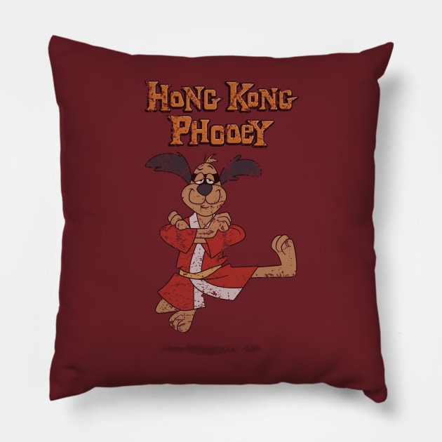 Hong Kong Phooey (aged and weathered) Pillow by GraphicGibbon