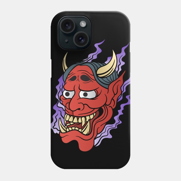 Japanese Demon Tattoo Design Phone Case by NeoHues