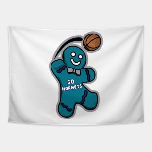 Charlotte Hornets Gingerbread Man Tapestry