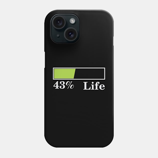 43% Life Phone Case by Qasim