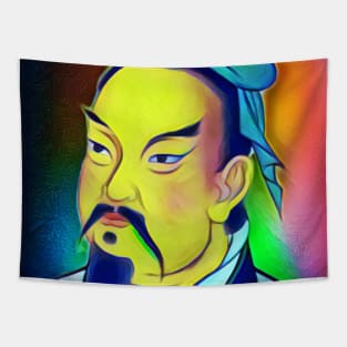 Sun Tzu Colourful Portrait | Sun Tzu Artwork 6 Tapestry