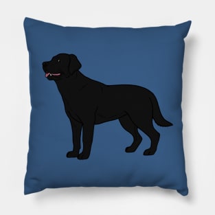 Black Labrador Retriever Pillow