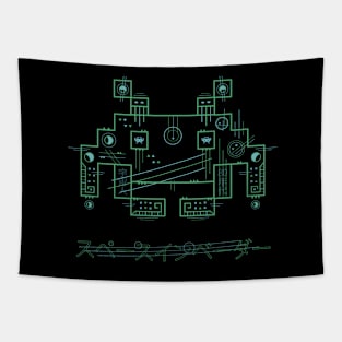 Tech invader Tapestry