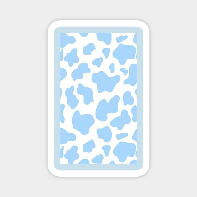 Blue Cow pattern Magnet by artforrart