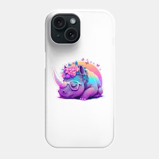 Sleeping Rhino Phone Case