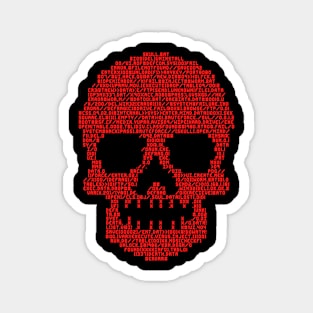 Cyber Red Skull Magnet