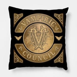 Vampiric Council Brass Emblem Pillow