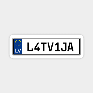 Latvia car license plate Magnet